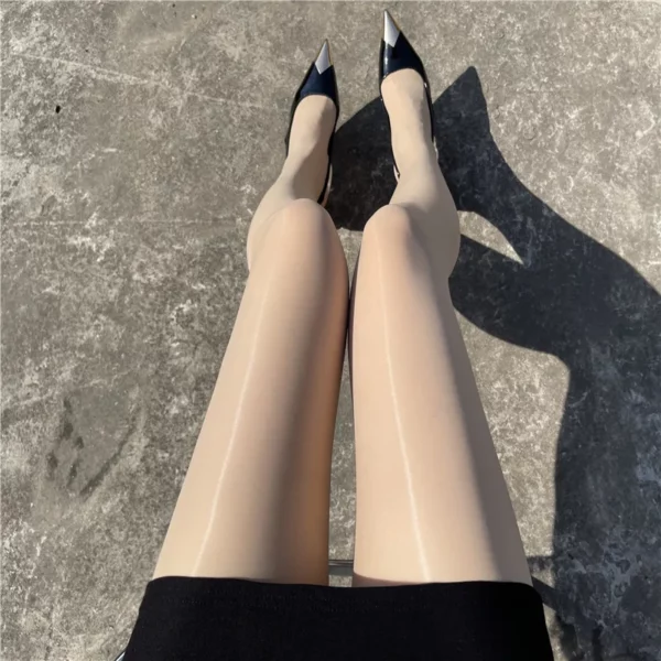Sexy Women Stockings Oil Shiny Lingerie Elastic Hot Ultrathin Bling Tights Clubwear Female Glossy Pantyhose Clothing - Image 3